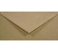 Netuno 100 enveloppes longues marron en papier kraft DL 110x220 mm rabat pointu enveloppe écologique vintage pour lettres d'affaires invitations cartes de voeux lettres commerciales cartes postales