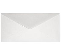 Netuno 100 enveloppes nacrées blanches DL 220x110 mm élégantes et raffinées | 120g Aster Metallic White · enveloppes sophistiquées et distinguées pour mariage, faire-part de mariage & Noël