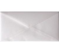 Netuno 100 Enveloppes Transparentes Longues DL 110x220mm 110g Golden Star - Blanches Rabat Pointu en Papier Calque pour Anniversaires, Noël, Mariages, Invitations, Cartes de Vœux