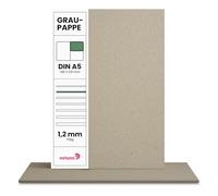 Netuno 100 feuilles de carton gris A5 148 x 210 mm carton de reliure 1,2 mm papier cartonné gris 738g idéal pour bricolage reliure de livres création de calendriers DIY loisirs creatifs modélisme