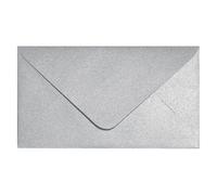 Netuno 100 mini enveloppes argenté nacré C8 58x100 mm pour anniversaire | 115g · enveloppes soignées pour mariage, baptême, cartes de vœux, invitations, faire-part & correspondance