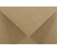 Netuno 100 mini-enveloppes brunes papier kraft C7 80x120mm rabat pointu petites enveloppes papier naturel enveloppe vintage pour cartes de visite cartes de vœux invitations bons cadeaux tickets