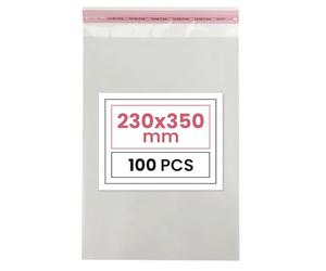 Netuno 100 sachets plats en PP 23 x 35 cm sachets plastiques transparents en polypropylène emballages d'envoi sacs plastiques transparents sacs plats d'expédition sac d'expédition plastique
