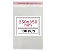 Netuno 100 sachets plats en PP 25 x 35 cm sachets plastiques transparents en polypropylène emballages d'envoi sacs plastiques transparents sacs plats d'expédition sac d'expédition plastique