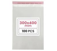 Netuno 100 sachets plats en PP 30 x 40 cm sachets plastiques transparents en polypropylène emballages d'envoi sacs plastiques transparents sacs plats d'expédition sac d'expédition plastique