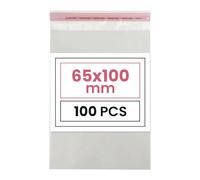 Netuno 100 sachets plats en PP 6,5 x 10 cm sachets plastiques transparents en polypropylène emballages d'envoi sacs plastiques transparents sacs plats d'expédition sac d'expédition plastique