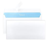 Netuno 1000 enveloppes d'affaires longues DL 110 x 220 cm 90g enveloppe postale sans fenêtre rabat droit enveloppes commerciales blanches pour factures documents lettres cartes postales