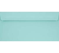 Netuno 100x enveloppe longue bleu clair DL 110x220mm rabat droit Burano Azzurro 90g enveloppes élégantes décoratives de haute qualité pour cartes de vœux invitations mariage anniversaire Noël