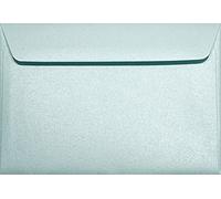 Netuno 100x enveloppe nacrée bleu azur C6 114x162mm 120g Majestic Damask Blue enveloppes décoratives élégantes brillantes pour mariage anniversaire Noël invitations cartes-lettres cartes de voeux