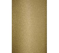 Netuno 10x papier pailleté autocollant doré 150g A4 210 x 297 mm Aster Glitter papier cartonné scintillant à paillettes pour loisirs créatifs scrapbooking bricolage travaux manuels décoration