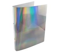 Netuno 1x classeur à anneaux holographique arc-en-ciel A4 2 anneaux 2cm classeur rigide classeur pour documents classeur plastique pour école fournitures scolaire fournitures de bureau organiseurs