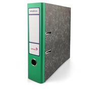 Netuno 1x classeur à levier marbré dos de 75mm couleur vert format A4 mécanisme à 2 anneaux classeur à 2 anneaux dossier de bureau pour documents classeur à anneaux classeur éco pour documents