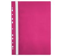 Netuno 1x farde à lamelle perforée rose A4 dossiers rapides PP avec perforation farde à devis pour école bureau chemise avec couverture avant transparente chemise à lamelles en PP farde à devis A4