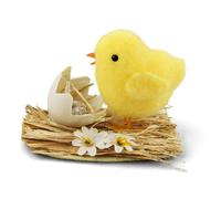 Netuno 1x poule de Pâques sur socle poussin décoratif petits animaux pour Pâques décoration de maison poules Pâques figurines d'animaux Pâques figurine de poussin décoration de Pâques panier de Pâques
