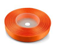 Netuno 1x rouleau ruban satin orange foncé 12mm x 32m ruban de tissu rubans de satin ruban cadeau ruban décoratif pour emballages cadeaux décoration bricolage DIY ruban de couleur ruban de soie satin