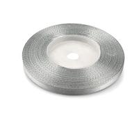 Netuno 1x ruban de satin argenté foncé 6 mm x 32 m rouleaux de ruban satin ruban tissu multicolore ruban de décoration ruban à bricoler ruban satin décoratif pour Pâques cadeau anniversaire mariage