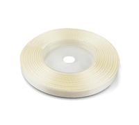 Netuno 1x ruban de satin écru 6 mm x 32 m rouleaux de ruban satin ruban tissu multicolore ruban de décoration ruban à bricoler ruban satin décoratif pour Noël Pâques cadeau anniversaire mariage