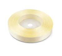 Netuno 1x ruban de satin jaune clair 12 mm x 32 m rouleaux de ruban satin ruban décoratif ruban tissu ruban de décoration ruban satin pour emballages cadeaux bricolage mariage anniversaires artisanat