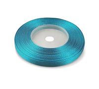 Netuno 1x ruban de satin turquoise foncé 6 mm x 32 m rouleaux de ruban satin ruban tissu multicolore ruban de décoration ruban à bricoler ruban satin décoratif pour Noël cadeau anniversaire mariage