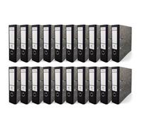 Netuno 20 classeurs A4 noir 2 anneaux dos 7,5 cm carton rigide bureau | Classeur A4 marbré à 2 anneaux, carton rigide · pour documents, comptabilité, archivage & rangement bureau