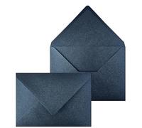 Netuno 20 enveloppes nacrées bleu foncé C5 162x229 mm pour grandes cartes