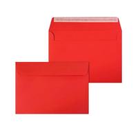 Netuno 20 enveloppes rouges élégantes C5 162 x 229 mm 120g grande enveloppe rabat droit enveloppes colorées pour documents A5 lettres mariage anniversaire Noël invitations cartes de voeux