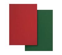 Netuno 20 feuilles de papier coloré A4 210x297mm 170g Sirio Color 10x rouge & 10x vert foncé papier cartonné imprimable carton de couleur pour bricolage mariage invitations scrapbooking Noël école