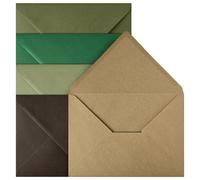Netuno 20 grandes enveloppes colorées naturelles C5 162x229 mm pour Noël