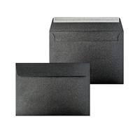 Netuno 20 grandes enveloppes nacrées noir C5 162x229 mm pour courrier