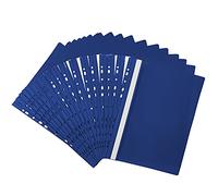 Netuno 20x chemise à lamelles perforée A4 bleu foncé protège-documents A4 dos rigide chemises de présentation couverture transparente farde à lamelles pour documents