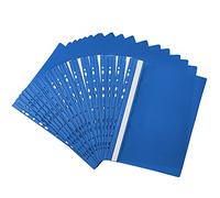 Netuno 20x chemise à lamelles perforée A4 bleue protège-documents A4 dos rigide chemises de présentation couverture transparente farde à lamelles pour documents