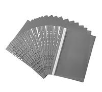 Netuno 20x chemise à lamelles perforée A4 grise protège-documents A4 dos rigide chemises de présentation couverture transparente farde à lamelles pour documents