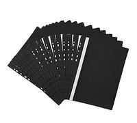 Netuno 20x chemise à lamelles perforée A4 noire protège-documents A4 dos rigide chemises de présentation couverture transparente farde à lamelles pour documents