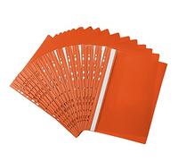 Netuno 20x chemise à lamelles perforée A4 orange protège-documents A4 dos rigide chemises de présentation couverture transparente farde à lamelles pour documents