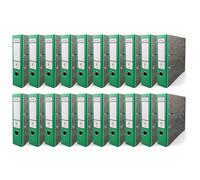 Netuno 20x classeur à levier marbré dos de 75mm couleur vert format A4 mécanisme à 2 anneaux classeur à 2 anneaux dossier de bureau pour documents classeur à anneaux classeur éco pour documents