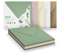 Netuno 25 enveloppes à motif nature 153x 153 mm set d'enveloppes multicolores enveloppes carrées enveloppes colorées enveloppes décoratives pour invitations cartes de voeux anniversaires fêtes