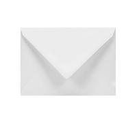 Netuno 25 enveloppes blanches C6 114 x 162 mm 120g Materica Gesso rabat pointu enveloppes écologiques colorées papier naturel pour invitations mariage cartes de voeux Noël cartes postales