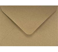 Netuno 25 enveloppes brunes en papier kraft B6 125 x 175 mm rabat pointu enveloppes papier naturel enveloppe vintage pour lettres invitations cartes de vœux mariage anniversaire Noël
