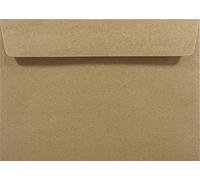 Netuno 25 enveloppes brunes en papier kraft C5 162 x 229 mm rabat droit enveloppes papier naturel enveloppe vintage pour lettres invitations cartes de vœux mariage anniversaire Noël documents