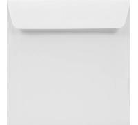 Netuno 25 enveloppes carrées blanches 170×170 mm 120g Olin sans fenêtre haute qualité enveloppes décoratives pour invitations anniversaires fêtes mariage cartes de vœux papiers documents photos