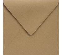 Netuno 25 enveloppes carrées kraft 145x145 mm vintage naturelles | 100g papier kraft naturel · enveloppes rustiques de qualité pour invitations, faire-part, marque-places & cartes de vœux
