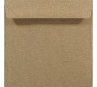 Netuno 25 enveloppes carrées kraft 170x170 mm rustiques recy s | 100g papier kraft naturel · enveloppes robustes raffinées pour faire-part, marque-places, cartes de vœux, anniversaire & Noël