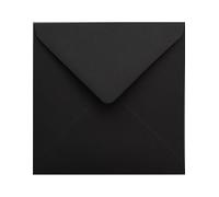 Netuno 25 enveloppes carrées noires 110x110mm 120g Malmero Noir enveloppes décoratives enveloppes colorées pour cartes de voeux invitations mariage anniversaires enveloppes de couleur enveloppe noir