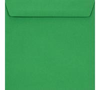 Netuno 25 enveloppes carrées vertes 155x155mm rabat droit Burano Verde Bandiera 90g enveloppes élégantes enveloppes colorées de haute qualité pour cartes de vœux invitations mariage anniversaire Noël