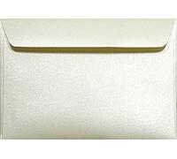 Netuno 25 enveloppes crèmes nacrées C6 114x162mm 120g Majestic Candlelight Cream enveloppes décoratives élégantes brillantes pour mariage anniversaire Noël invitations cartes-lettres cartes de voeux