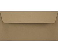 Netuno 25 enveloppes kraft DL 110x220 mm marron naturelles | 100g papier kraft naturel · enveloppes rustiques robustes pour courrier, lettres, cartes longues, coupons & documents pliés