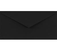 Netuno 25 enveloppes longues noires DL 110x220mm 115g Sirio Color Nero enveloppes colorées décoratives enveloppes élégantes pour lettres invitations funérailles Noël cartes de voeux documents