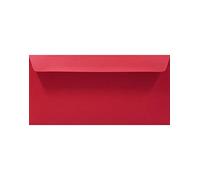 Netuno 25 enveloppes longues rouges DL 110 x 220 mm 140g Plike Red enveloppes colorées toucher velouté enveloppe élégante enveloppe faire-part pour invitations mariage cartes de voeux Noël