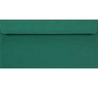 Netuno 25 enveloppes longues vert foncé DL 110x220mm rabat droit Burano English Green 90g enveloppes élégantes décoratives de haute qualité pour cartes de vœux invitations mariage anniversaire Noël