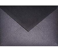 Netuno 25 enveloppes nacrées noires C6 114 x 162 mm 120g Aster Metallic Black Cooper enveloppe brillante enveloppes élégantes pour lettres invitations mariage Noël cartes de voeux cartes postales